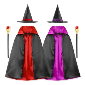 'Wizard' Costume Cape Set (Hat, Magic Wand Set)