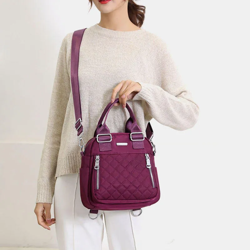 Women Large Capacity Multifunctional Waterproof Multi-Layer Shoulder Bag Backpack