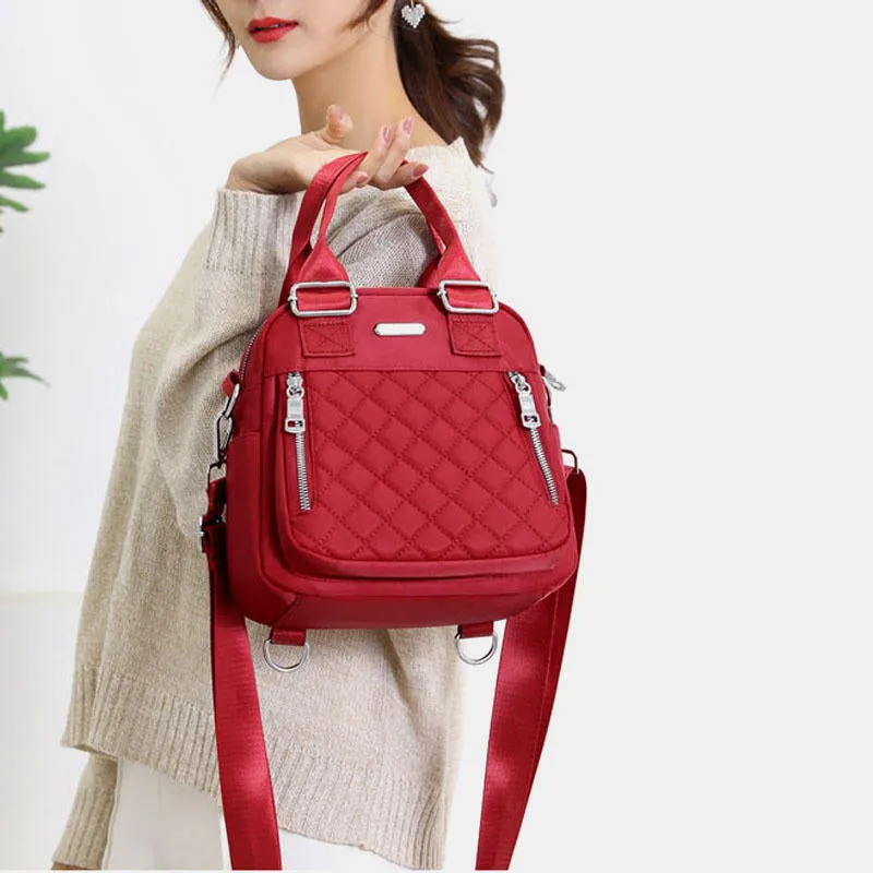 Women Large Capacity Multifunctional Waterproof Multi-Layer Shoulder Bag Backpack