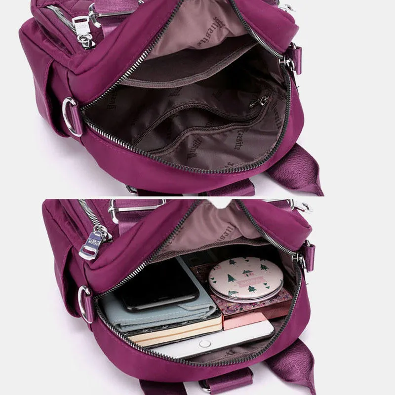 Women Large Capacity Multifunctional Waterproof Multi-Layer Shoulder Bag Backpack