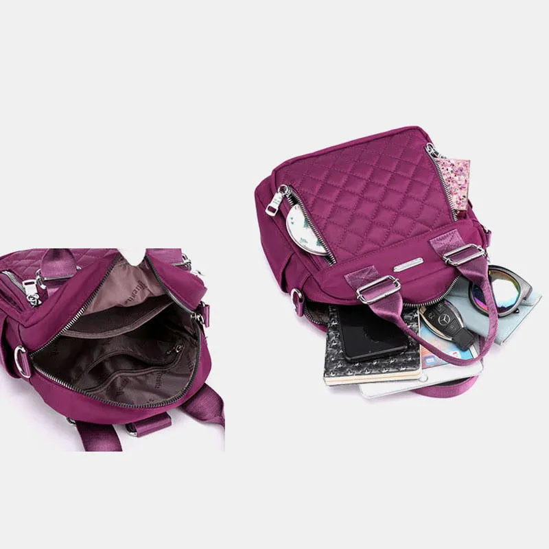 Women Large Capacity Multifunctional Waterproof Multi-Layer Shoulder Bag Backpack