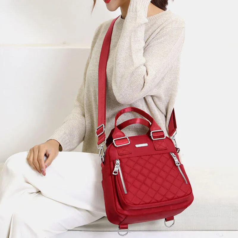 Women Large Capacity Multifunctional Waterproof Multi-Layer Shoulder Bag Backpack