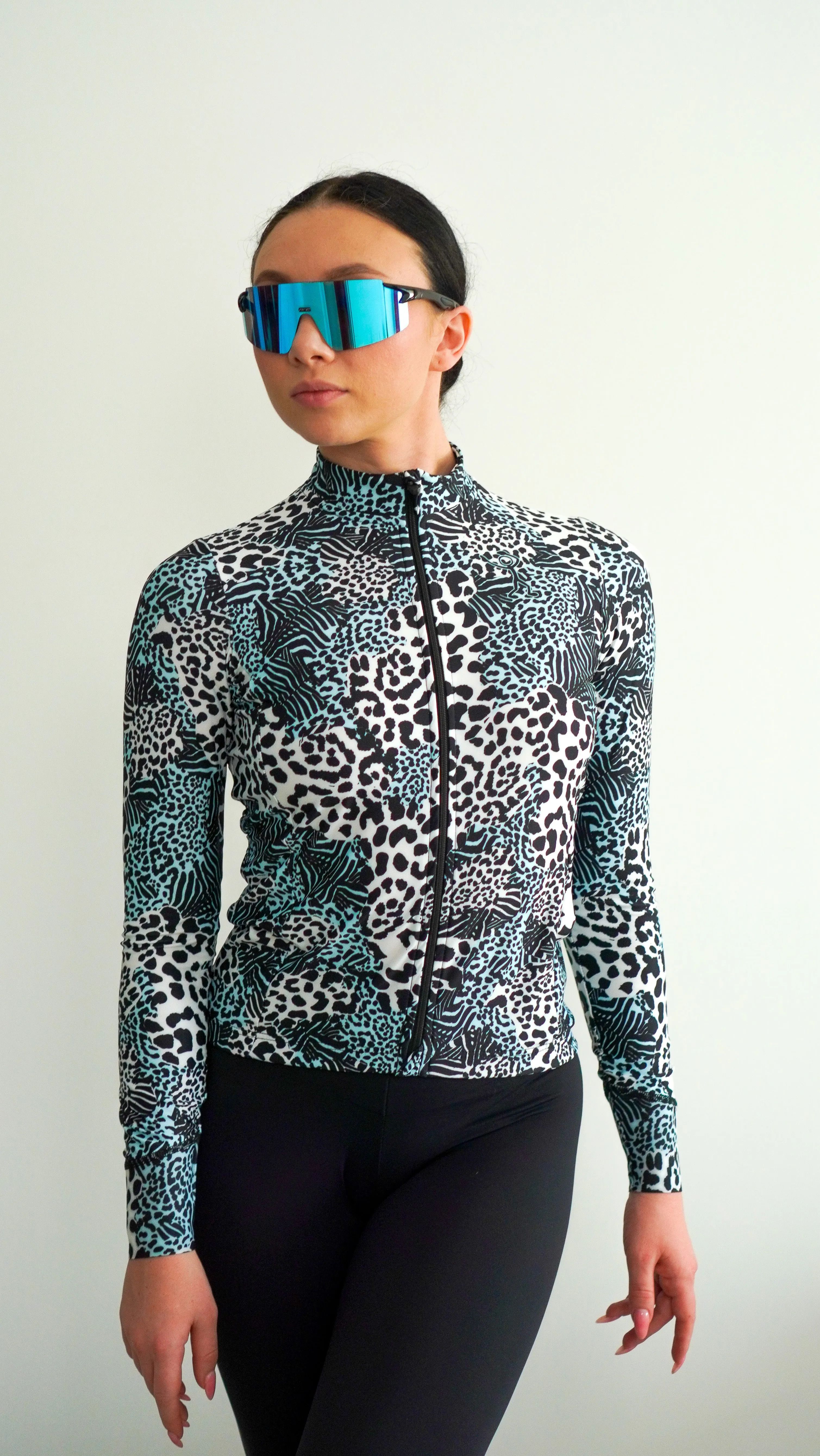 Women's Aero Long-Sleeve Jersey- Snow Leopard