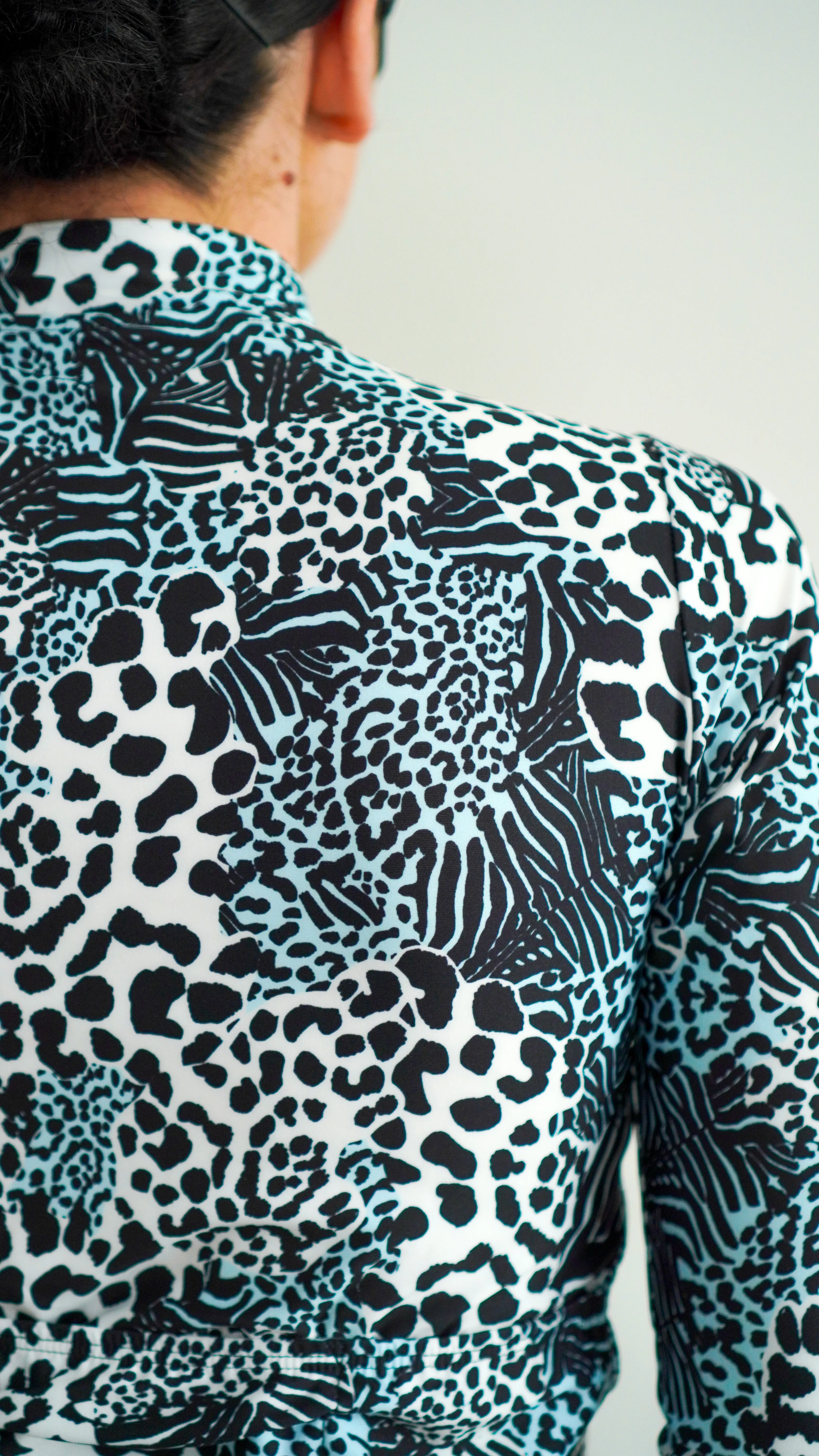 Women's Aero Long-Sleeve Jersey- Snow Leopard