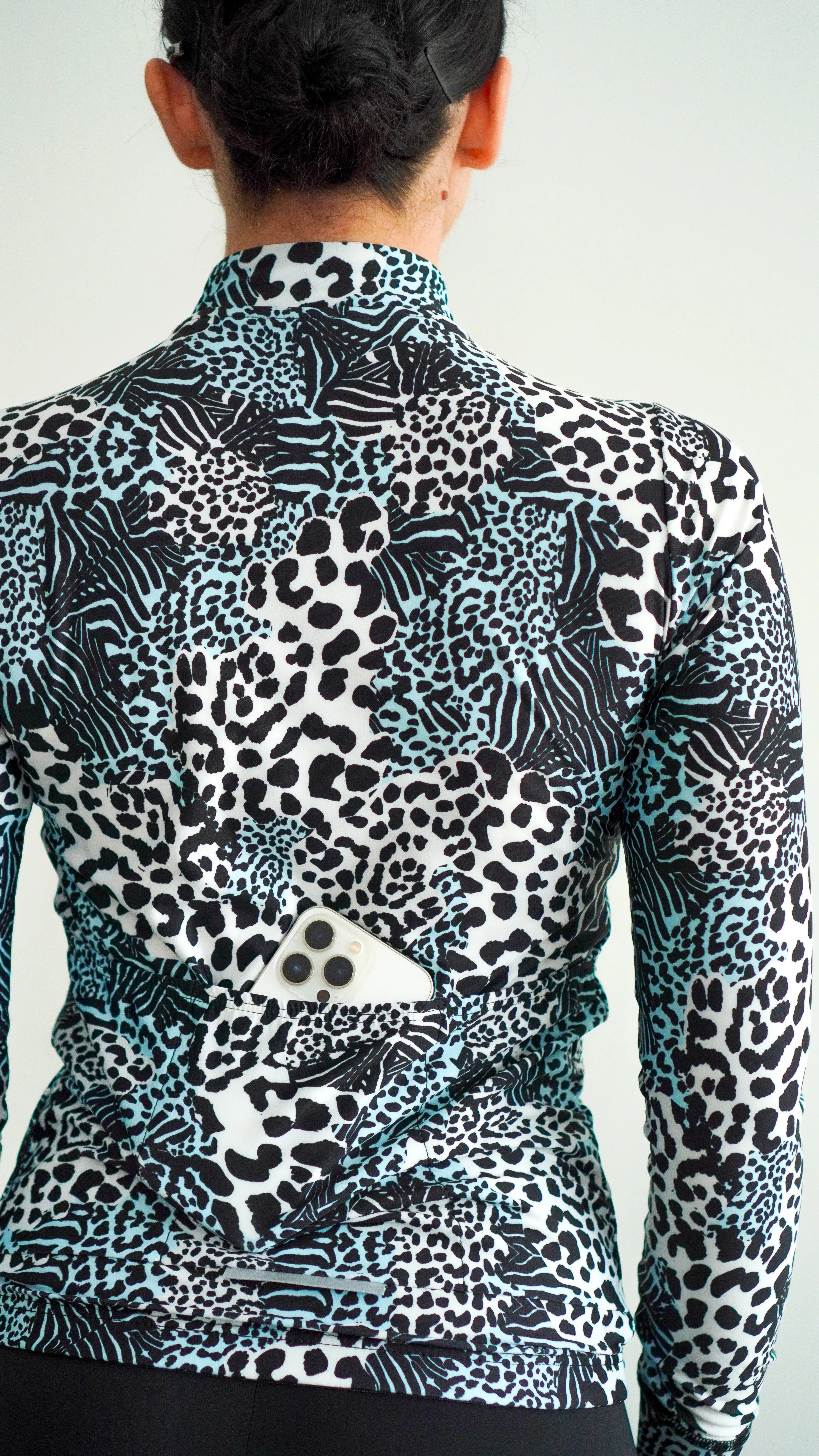 Women's Aero Long-Sleeve Jersey- Snow Leopard