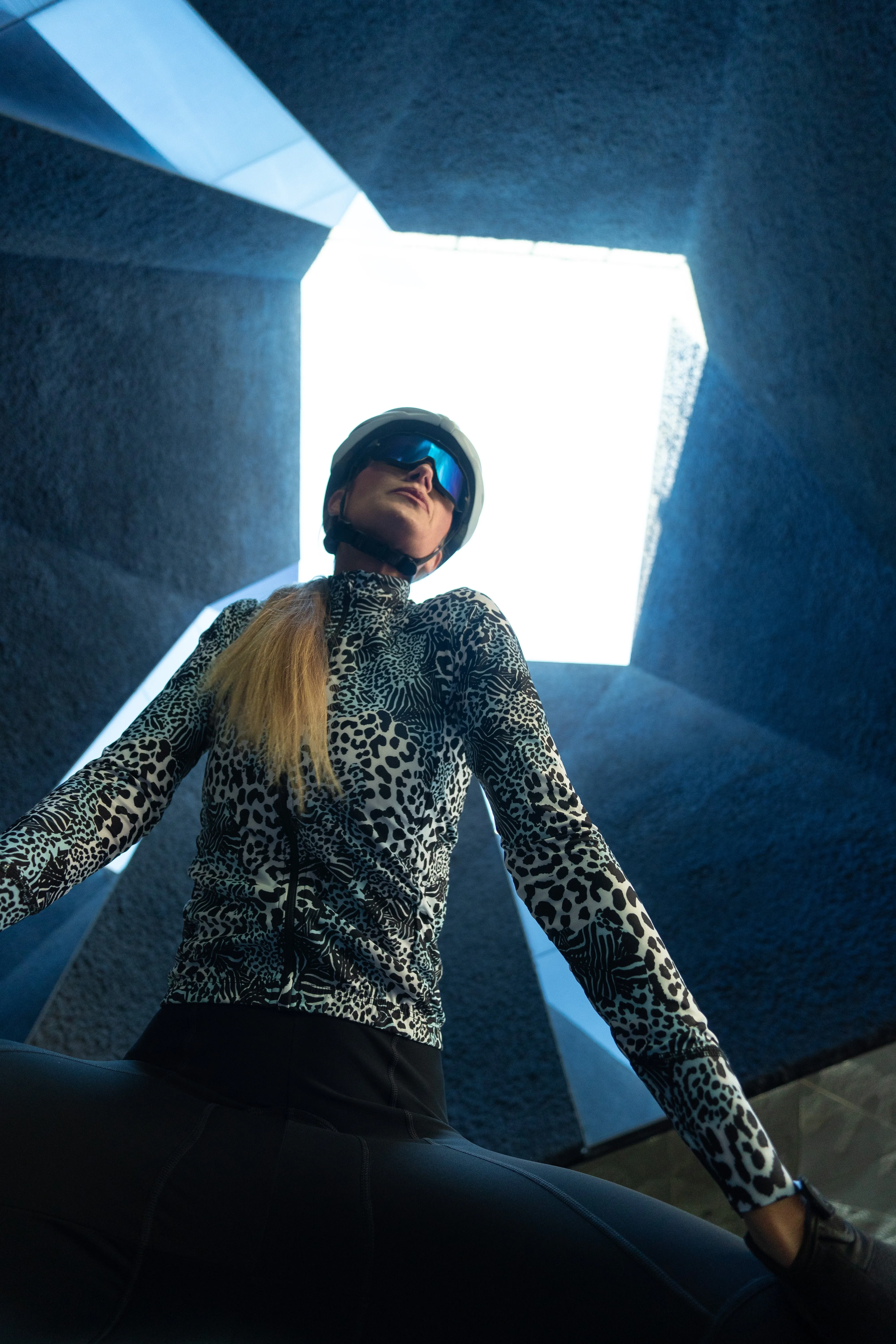 Women's Aero Long-Sleeve Jersey- Snow Leopard