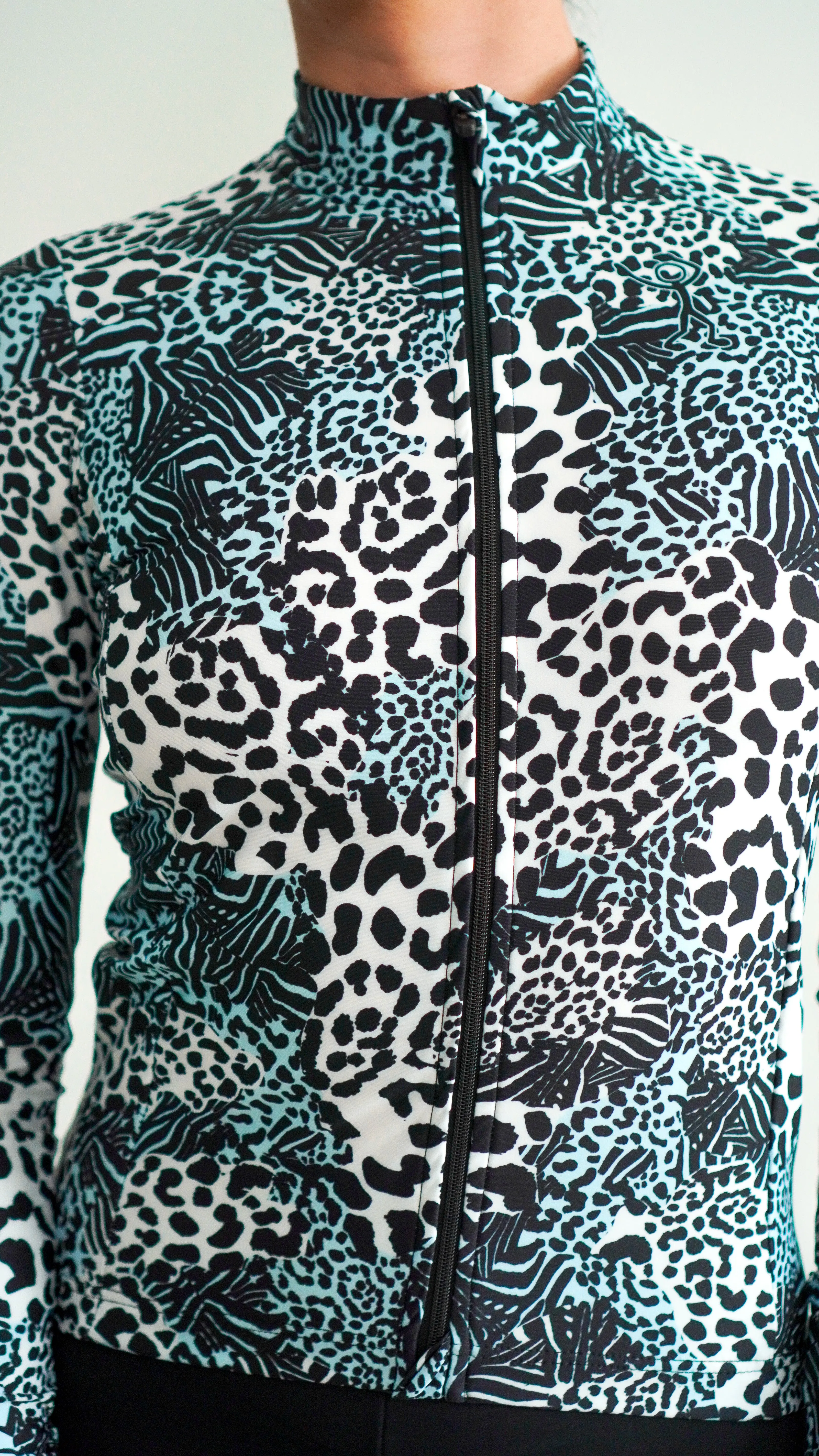 Women's Aero Long-Sleeve Jersey- Snow Leopard