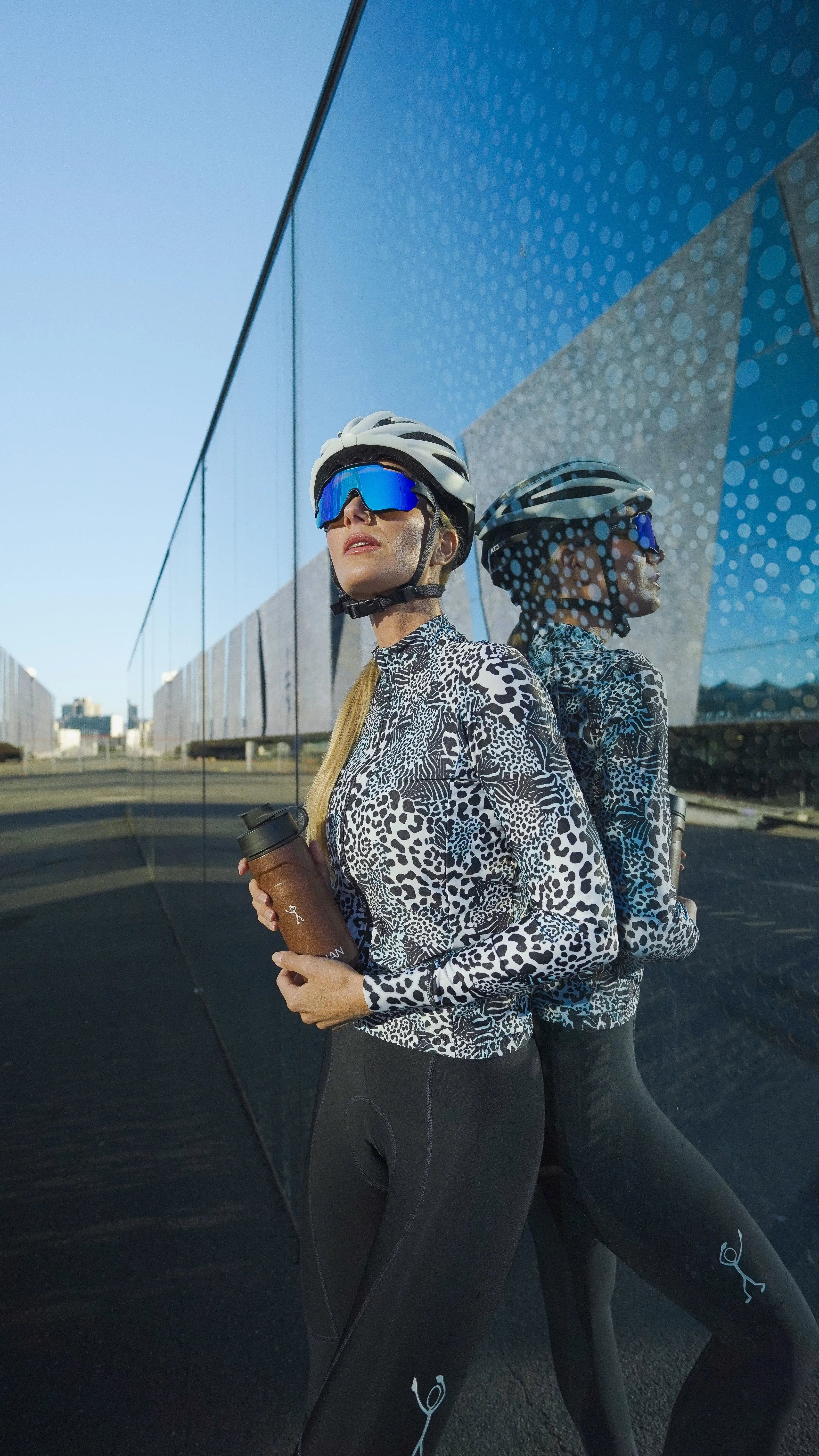 Women's Aero Long-Sleeve Jersey- Snow Leopard