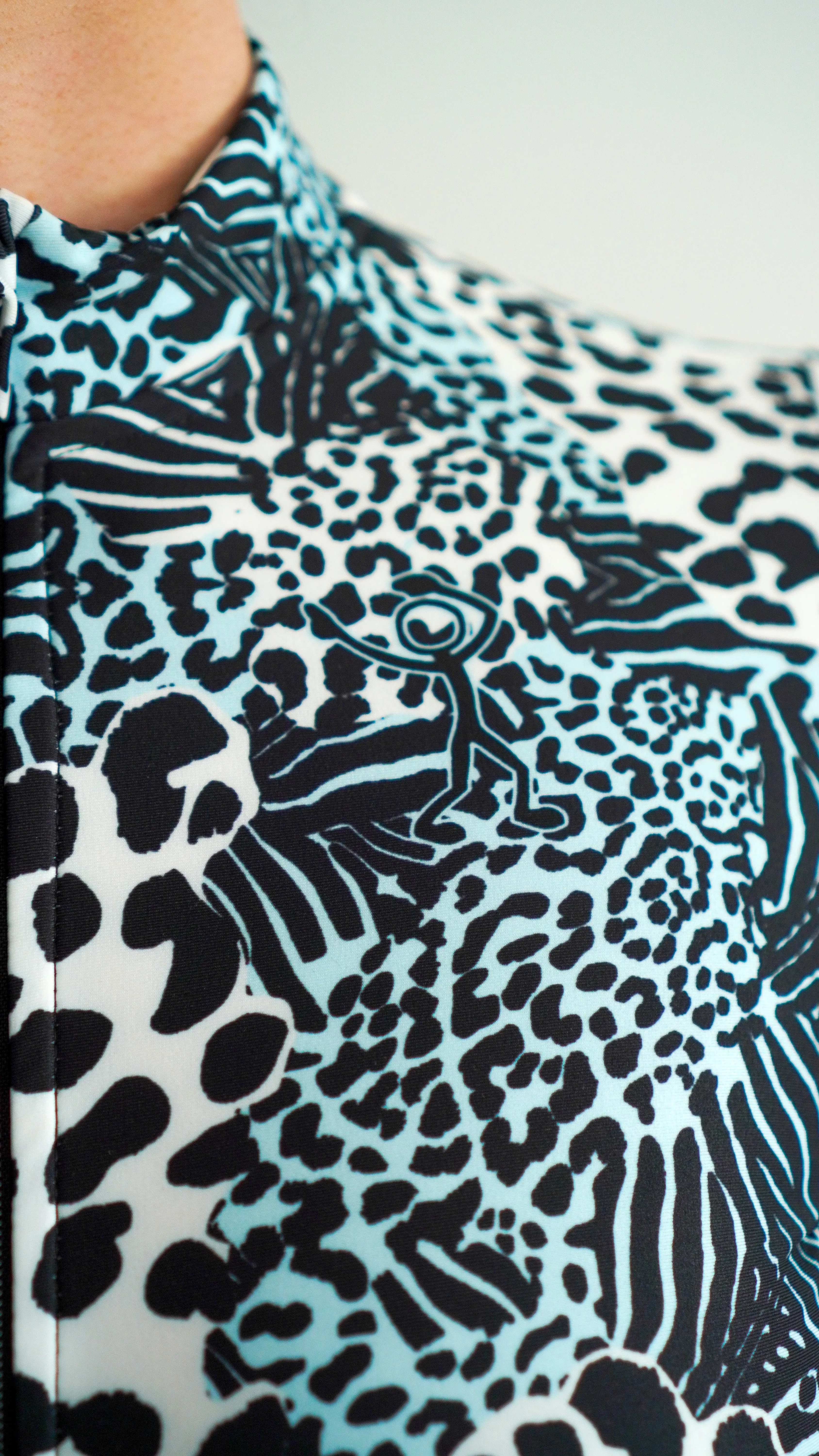 Women's Aero Long-Sleeve Jersey- Snow Leopard
