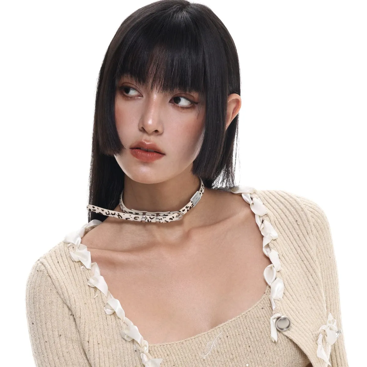 Women's Grunge Leopard Printed Choker