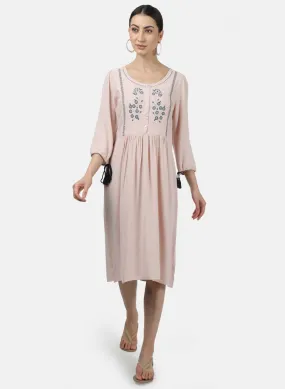 Womens Light Pink Plain Tunic