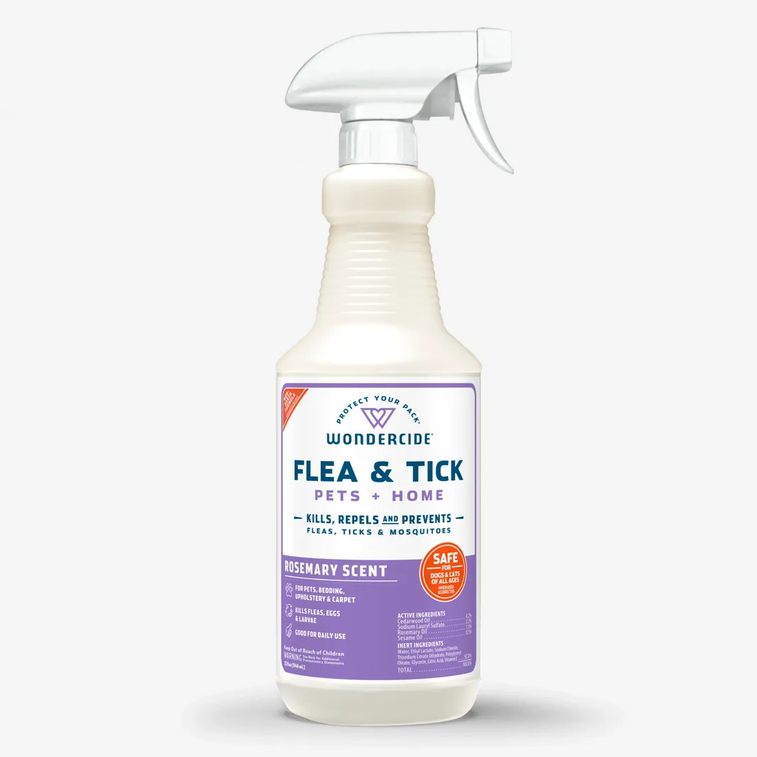 Wondercide Rosemary Flea & Tick Spray for Pets   Home with Natural Essential Oils