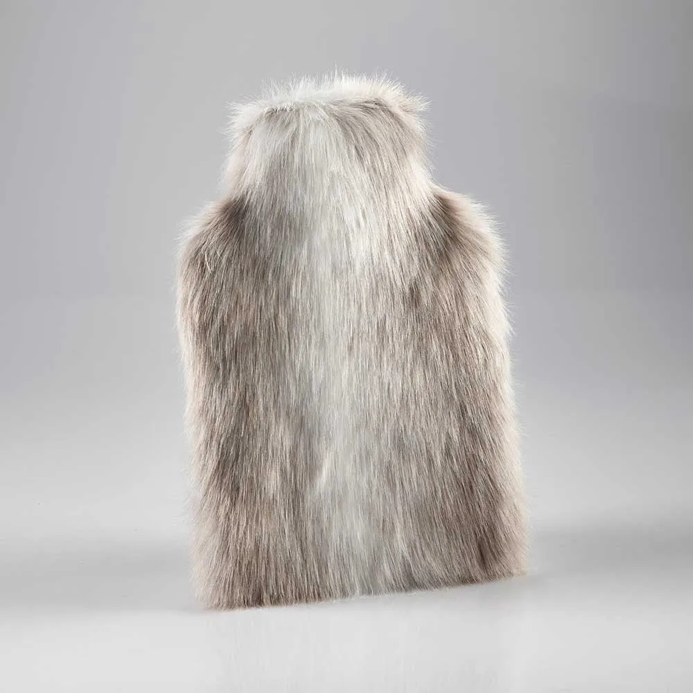 x2 Faux Fur Hot Water Bottles (THIS ONE   A SECOND COLOUR CHOICE) Reindeer by Katrina Hampton