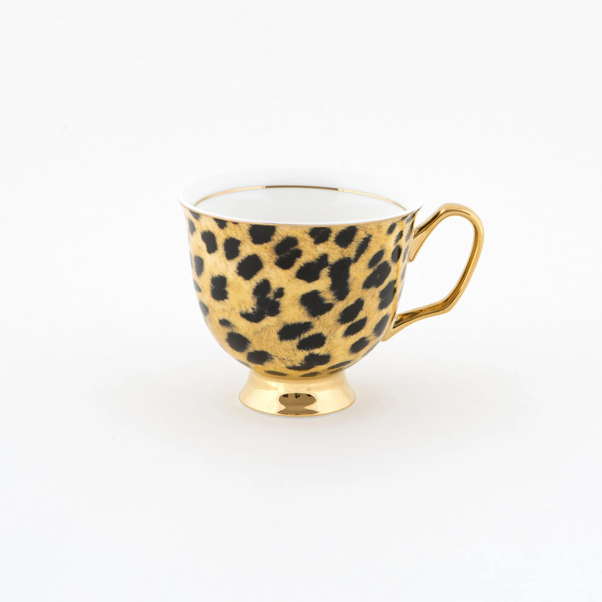 XL Leopard Print Teacup and Saucer