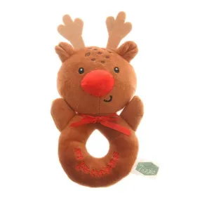 Ziggle - Reindeer Plush Christmas Baby Rattle