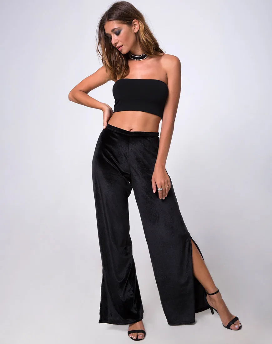 Zuly Pant in Black Velvet